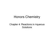 Honors Chemistry