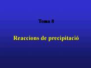 Reacciones de precipitaci