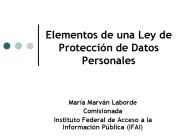 Elementos de una Ley de Protecci
