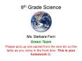 8th Grade Science PowerPoint PPT Presentation