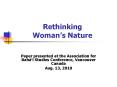 Rethinking Woman PowerPoint PPT Presentation