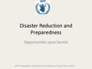 Disaster Reduction and Preparedness