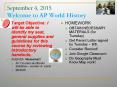 September 4, 2015 Welcome to AP World History PowerPoint PPT Presentation