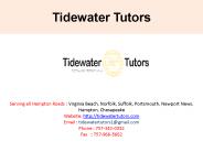 Tidewater Tutors Private Tutoring Services