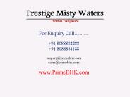 Prestige Misty Waters, Hebbal, Bangalore
