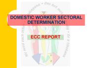 DOMESTIC WORKER SECTORAL DETERMINATION