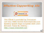 Effective Copywriting 101