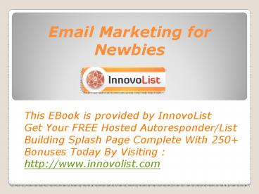 Email Marketing for Newbies
