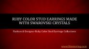 Swarovski Ruby Stud Earrings Online