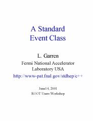 A Standard Event Class