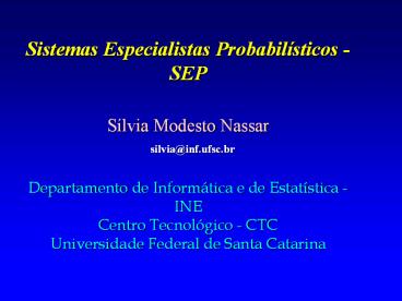 Sistemas Especialistas Probabil