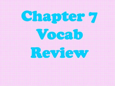 Vocab Review