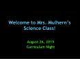 Welcome to Mrs. Mulhern PowerPoint PPT Presentation