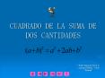 CUADRADO DE LA SUMA DE DOS CANTIDADES PowerPoint PPT Presentation