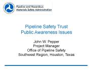 Pipeline Safety Trust Public Awareness Issues
