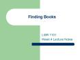 Finding Books PowerPoint PPT Presentation