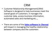 Sales Software in Chennai