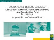 CULTURAL AND LEISURE SERVICES