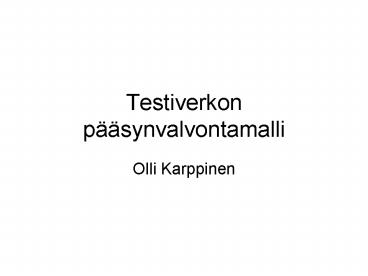 Testiverkon p