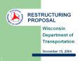 RESTRUCTURING       PROPOSAL PowerPoint PPT Presentation