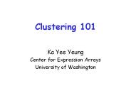 Clustering 101
