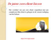 De juiste zero client kiezen