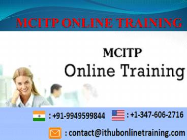 mcitp online training| Best mcitp online training in india