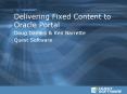Delivering Fixed Content to Oracle Portal PowerPoint PPT Presentation