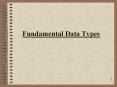 Fundamental Data Types PowerPoint PPT Presentation