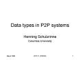 Data types in P2P systems PowerPoint PPT Presentation