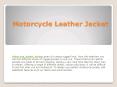 Motorcycle Leather Jacket PowerPoint PPT Presentation