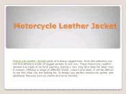 Motorcycle Leather Jacket