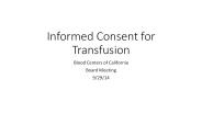 Informed Consent for Transfusion