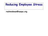 Reducing Employee Stress