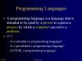Programming Languages PowerPoint PPT Presentation