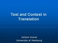 Text and Context in Translation PowerPoint PPT Presentation