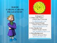 BAB III CABANG-CABANG FILSAFAT ILMU