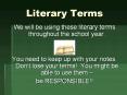 Literary Terms PowerPoint PPT Presentation