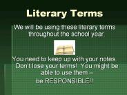 Literary Terms