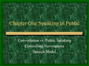 Chapter One:Speaking in Public
