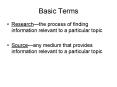 Basic Terms PowerPoint PPT Presentation