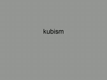 kubism