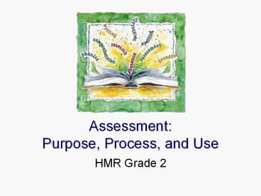 Assessment: Purpose, Process, and Use