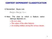 CONTEXT DEPENDENT CLASSIFICATION
