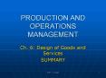 PRODUCTION AND OPERATIONS MANAGEMENT PowerPoint PPT Presentation