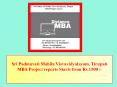 Sri Padmavati Mahila Visvavidyalayam, Tirupati MBA Project reports Starts from Rs.1500 /- PowerPoint PPT Presentation