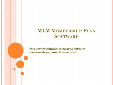 MLM Membership Plan Software
