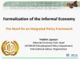 Formalization of the Informal Economy PowerPoint PPT Presentation