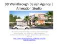 3D Walkthrough Design Agency | Animation Studio PowerPoint PPT Presentation