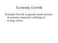 Economic Growth PowerPoint PPT Presentation